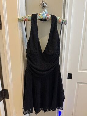Gab and Kate Black Halter Ronan Mini Dress
